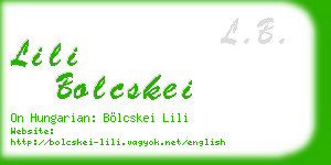 lili bolcskei business card