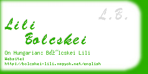 lili bolcskei business card